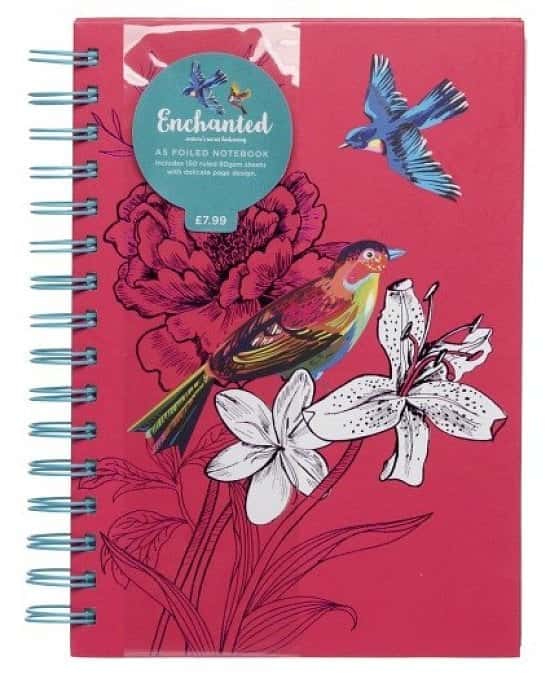 3 FOR 2 on Notebooks and Pads - WHSmith Enchanted Birds Foiled A5