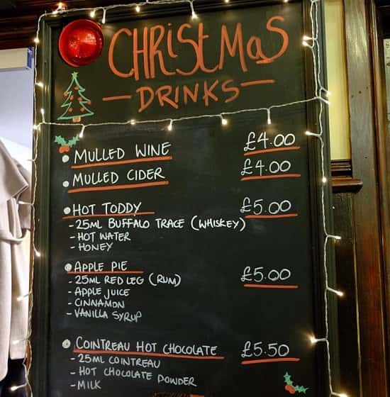 We have got lots to warm your cockles on our new Christmas drinks menu