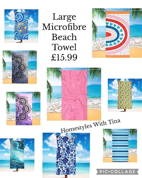 Large Microfibre Beach Towel £15.99