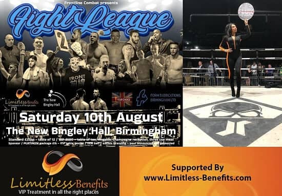 Win 2 free tickets to Fight League 35 White Collar Boxing Limitless Benefits Ring Girls Birmingham